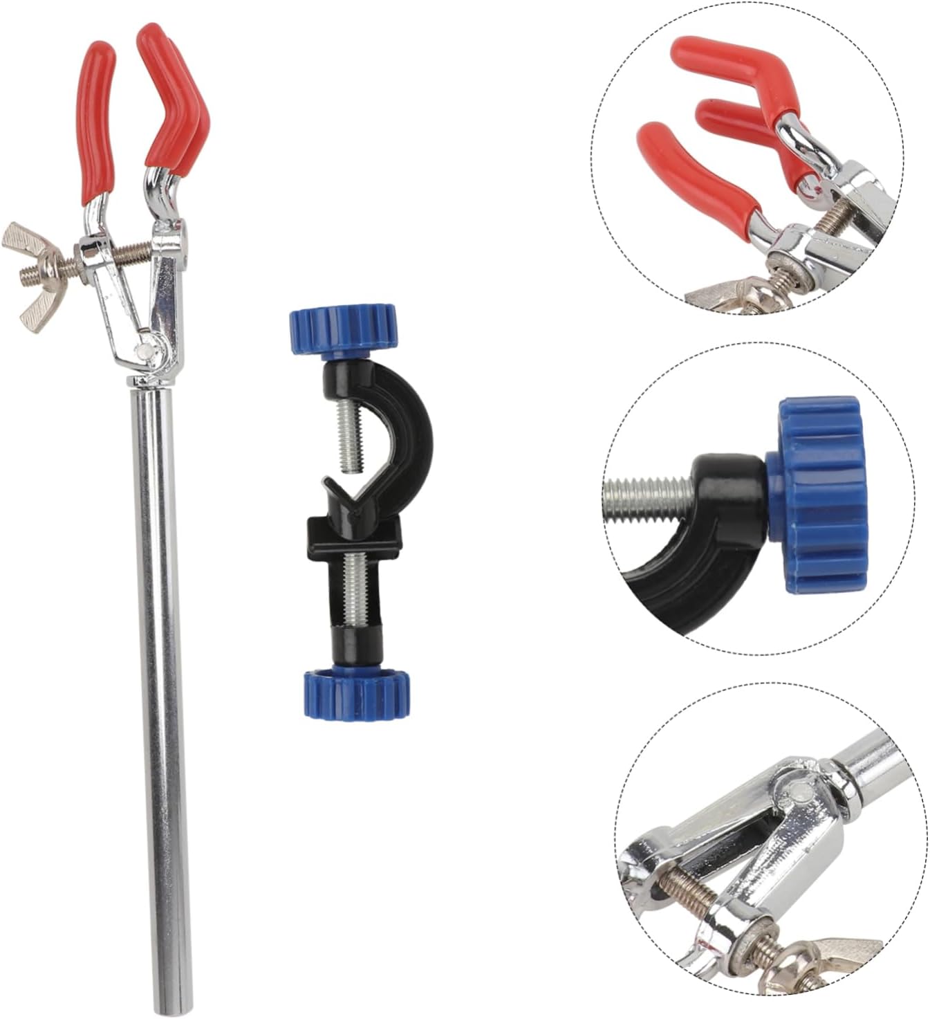 5sets Three-prong Flask Clamps and Support Clips for Laboratory Experiments Beaker Holders for Secure Fixation Scientific Research