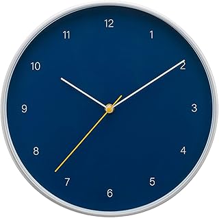 Kiera Grace Temple Modern Wall Clock, 12 inches, Navy