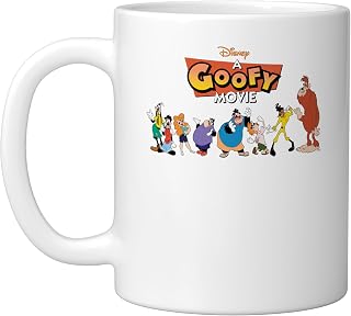 Disney A Goofy Movie 30th Anniversary Characters and Logo Ceramic Mug, White