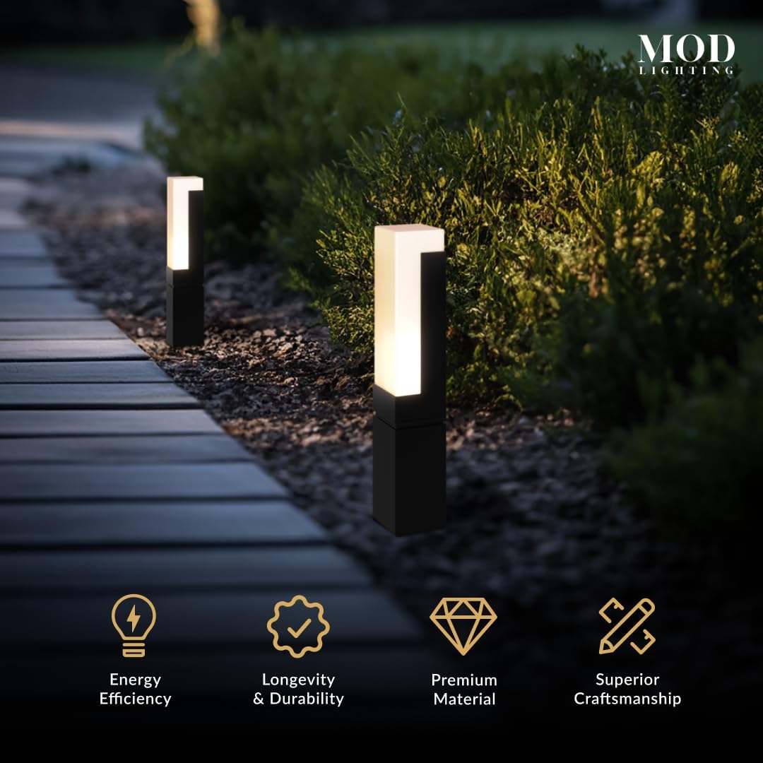 MOD LIGHTING Meadow | Waterproof Pathway Lights Wired, Line Voltage Landscape Lighting, LED Outdoor Path Lights, IP65 Weather Resistant & Anti-Rust Garden Light, 1-Pack (Small, Fixed)
