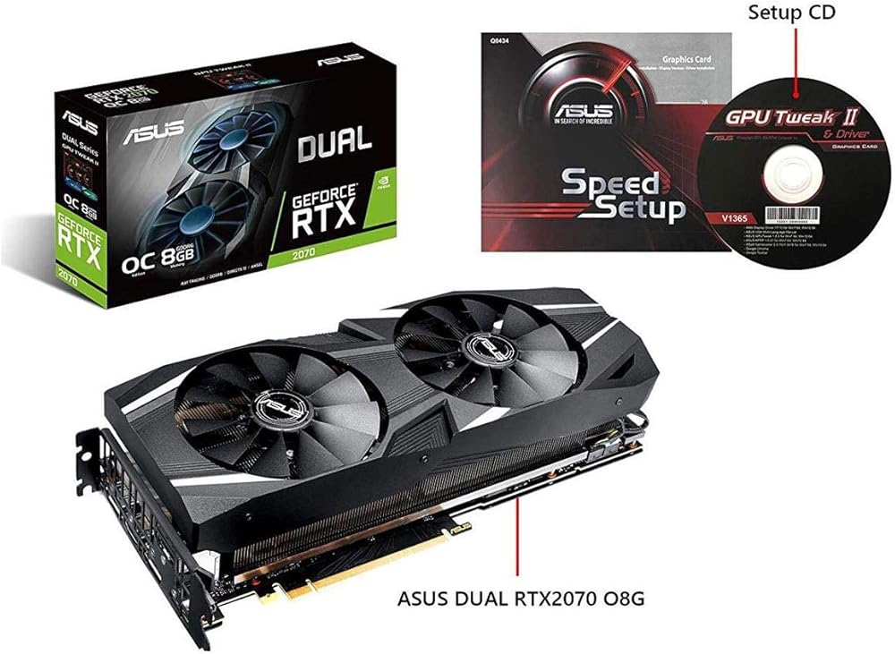 Asus GeForce RTX 2070 Super Overclocked 8G EVO GDDR6 Dual-Fan Edition VR Ready HDMI DisplayPort Gaming Graphics Card thumbnail 5