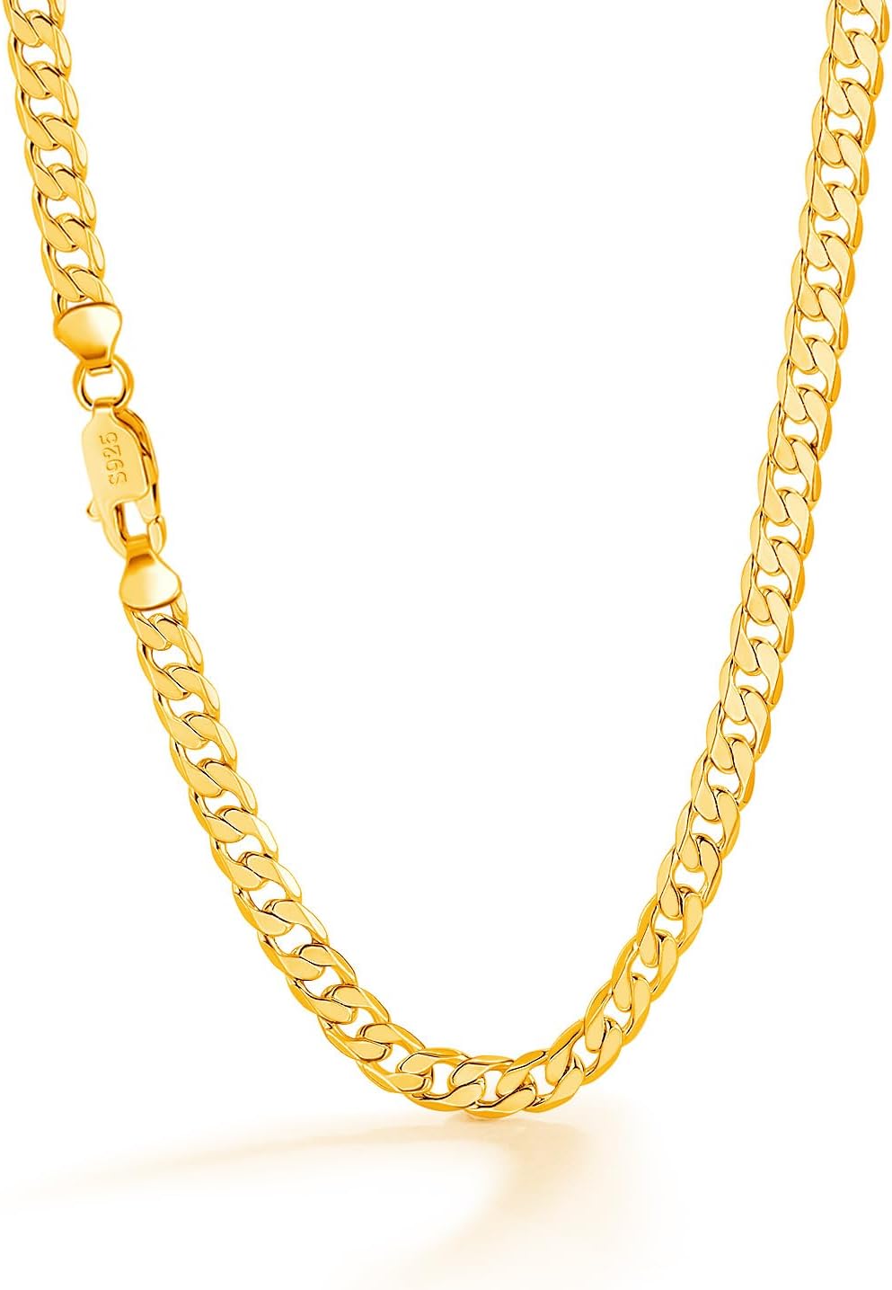 Dankadi Men 925 Sterling Silver Necklace 3-4-5MM Italy Diamond Cut Cuban Link Chain 16 "17" 18 "19" 20 "22" 24 "26" 28 "30" Fine Jewelry Gifts For Women