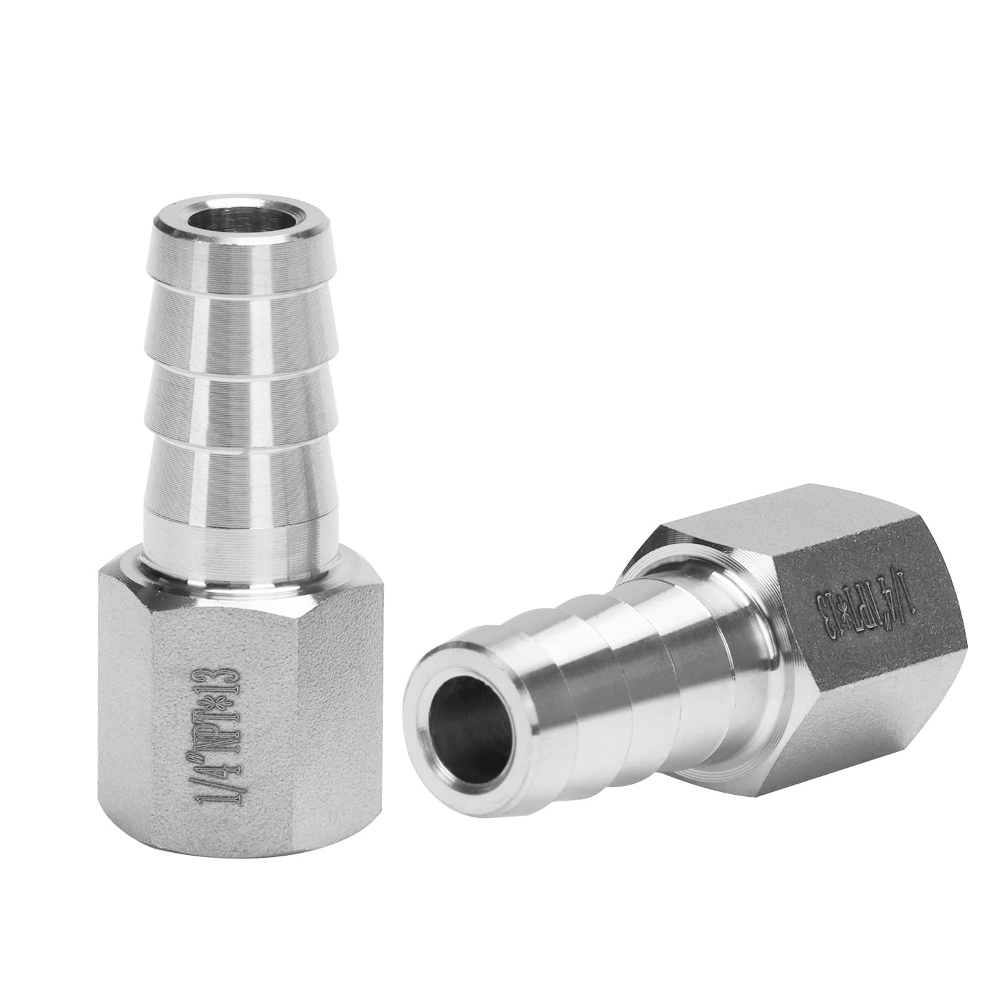 Tuyau cannelé 1/2" x 1/4" NPT femelle DERNORD en inox 304 pour brassage