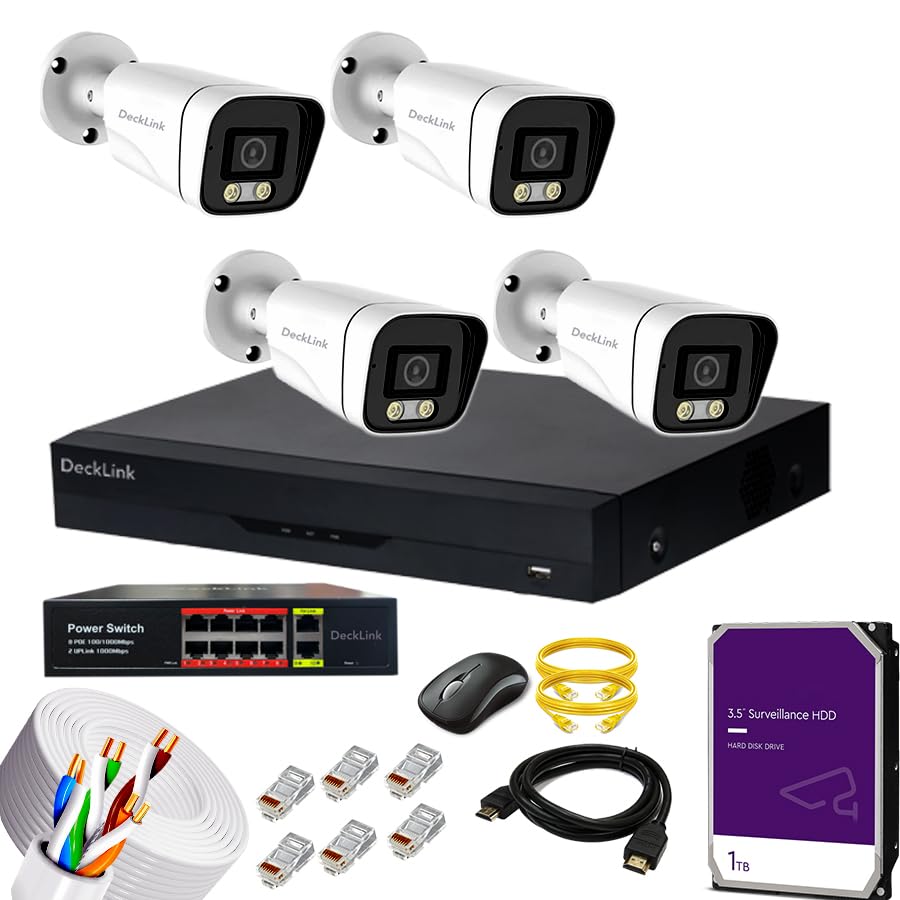 8 Mp Ip Cctv Camera Full Set 4 Outdoor With 1000Mbps 4K Uhd Full Giga Poe,10Ch Nvr,1Tb 24X7 Recording Harddisk And All Accessories-image-43