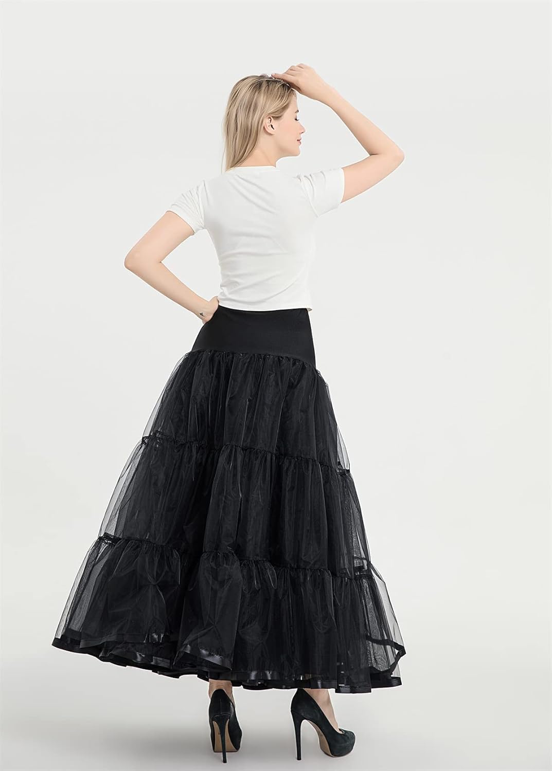 WOWBRIDAL Women's Ankle Length Petticoats Wedding Slips Plus Size S-XL - Image 5