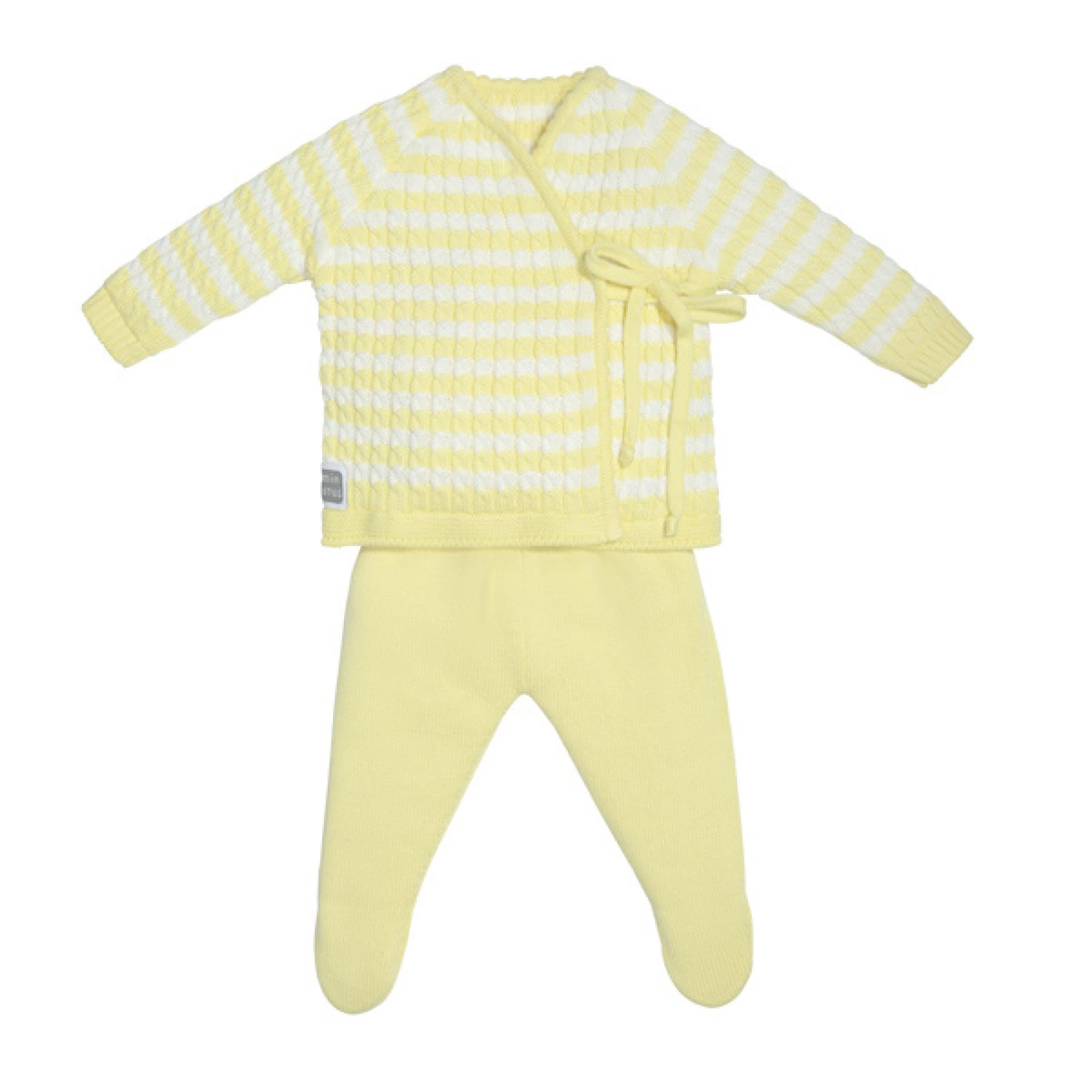 MINUTUS Conjunto Bebé Hugo, Primera Puesta, Ropa Recién Nacido, Jersey y Polaina 100% Algodón, 2 Piezas