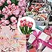 Softflame Artificial/Fake/Faux Flowers - Tulip Pink 8PCS for Wedding, Home, Party, Restaurant