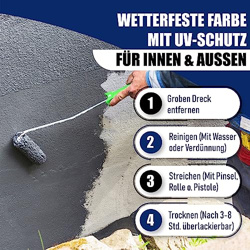 Betonfarbe Anthrazit von Hamburger Lack-Profi in Seidenmatt