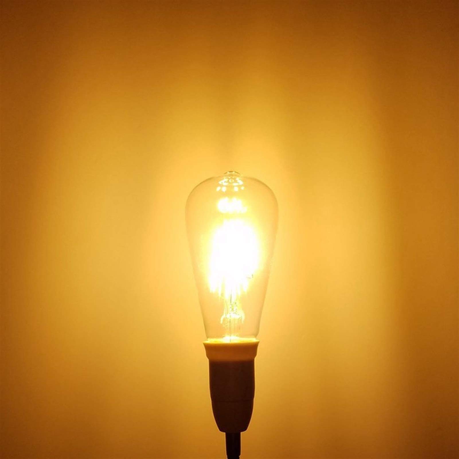 ANTYX 12 V Vintage Edison żarówki, 24 V ST64 Edison LED Bulb E27 6W Ciepłe białe włókno antyczne żarówka, AC/DC 12-36V dla światła energetycznego solarnego i siatki - 10-pack