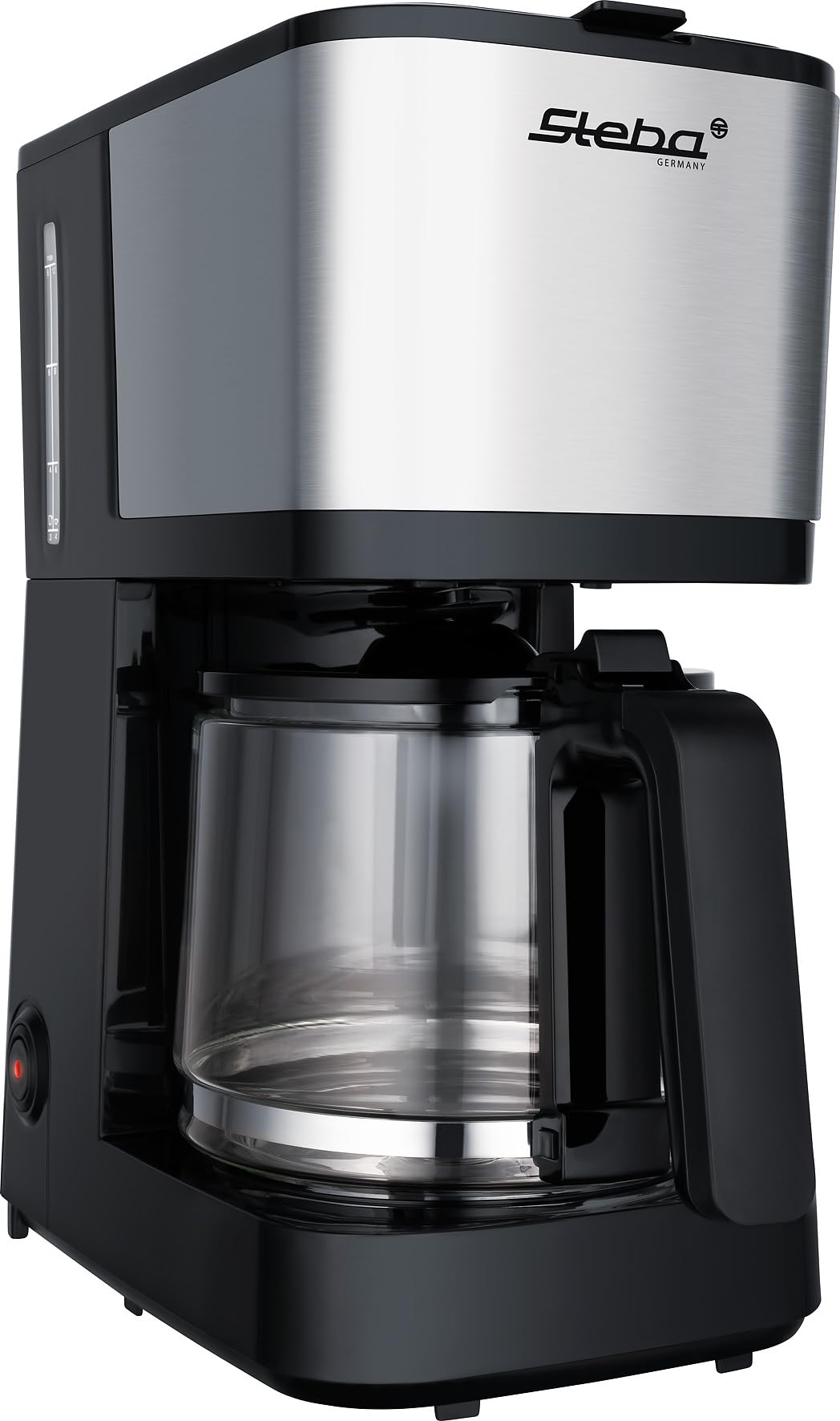 Cafetera de filtro Steba con jarra de cristal, fácil limpieza, piezas aptas para lavavajillas y gran abertura de la tapa para facilitar el llenado. KM F2.