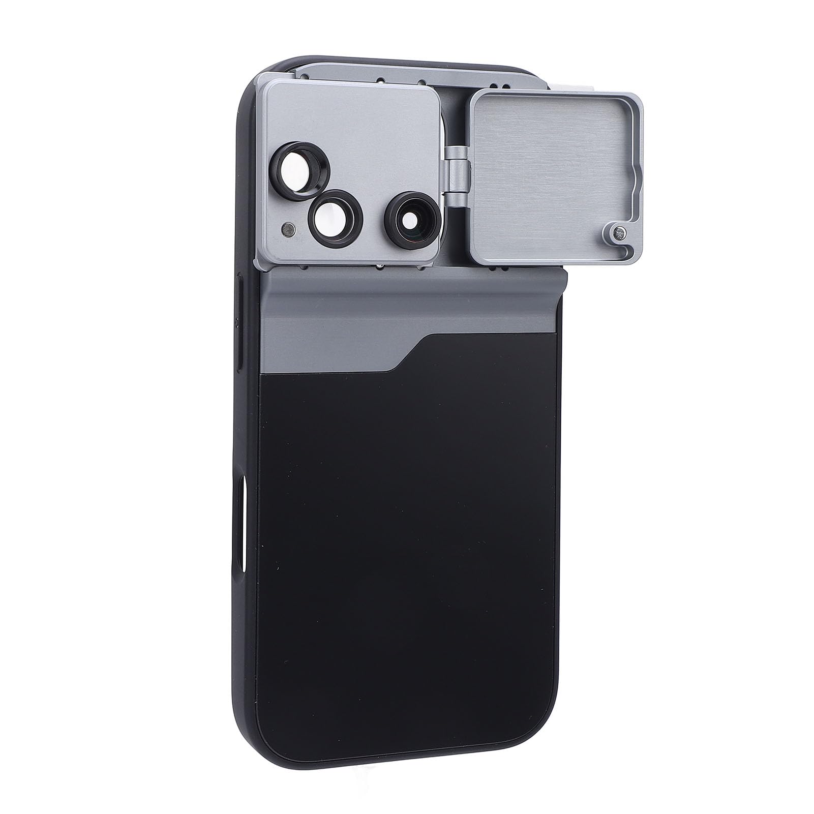 per Obiettivo Fotocamera Telefono 16 Pro con Custodia, Obiettivo Fotocamera 3 in 1, Teleobiettivo 2X Telefono Obiettivo Macro Fisheye con Custodia Protettiva per Telefono a 360°