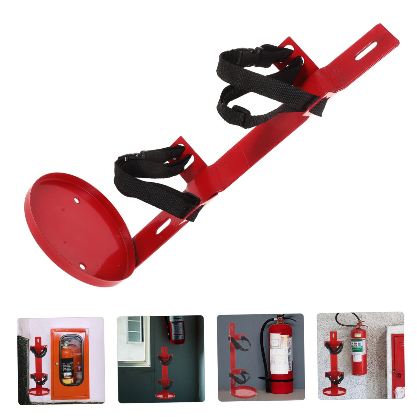 SHINEOFI Soporte Mejorada para Resistentes Correas Extintor Pequeño y Seguridad de Extintor Vertical para Autobuses y Vehículos de Pasajeros