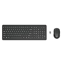 HP 330 Combo Tastiera e Mouse Wireless a 2,4 GHz, Indicatore LED Blocco Maiuscole