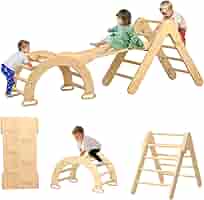 ピクラートライアングル　ジャングルジムPikler triangle 120cm Amazon.com: Tiny Land Pikler Triangle Set, 7-in-1 Foldable
