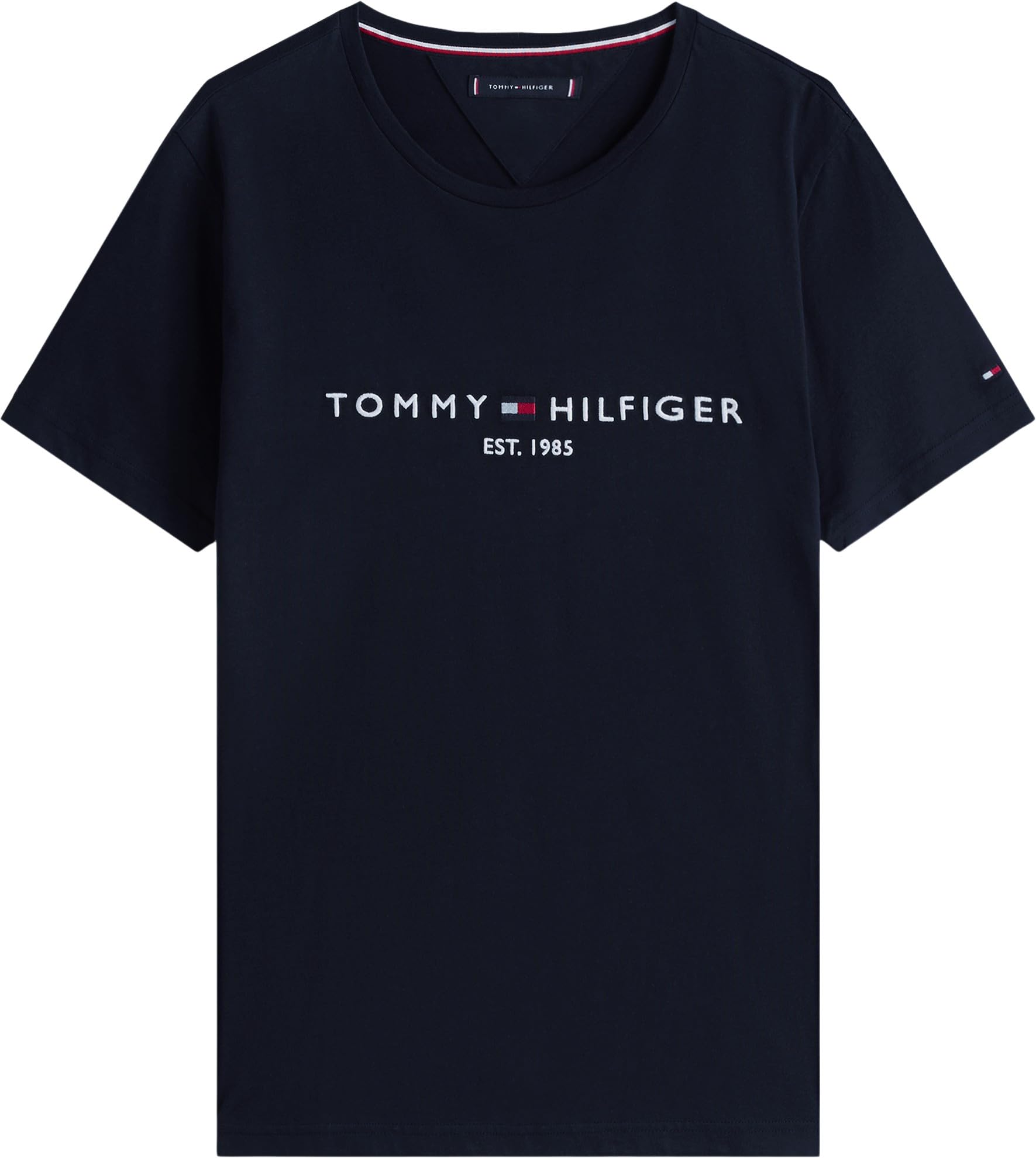 Tommy Hilfiger Camiseta de Manga Corta para Hombre Core Tommy Logo Cuello Redondo