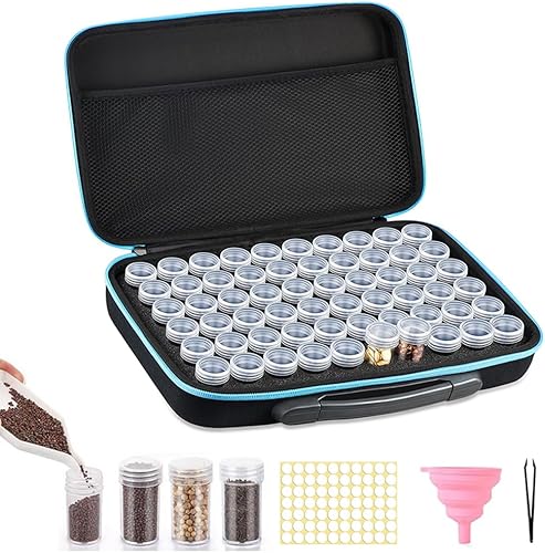 Semillas de jardín reutilizables multiusos con botellas de almacenamiento de semillas, asa, etiquetas adhesivas y hongos, almacenamiento de pintura