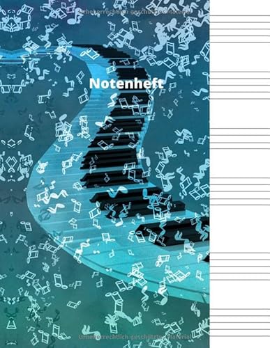 Notenheft: Notenheft,notenblatt leer,notenheft blanko,Dickes Notenbuch - 100 Seiten - hohe Qualität