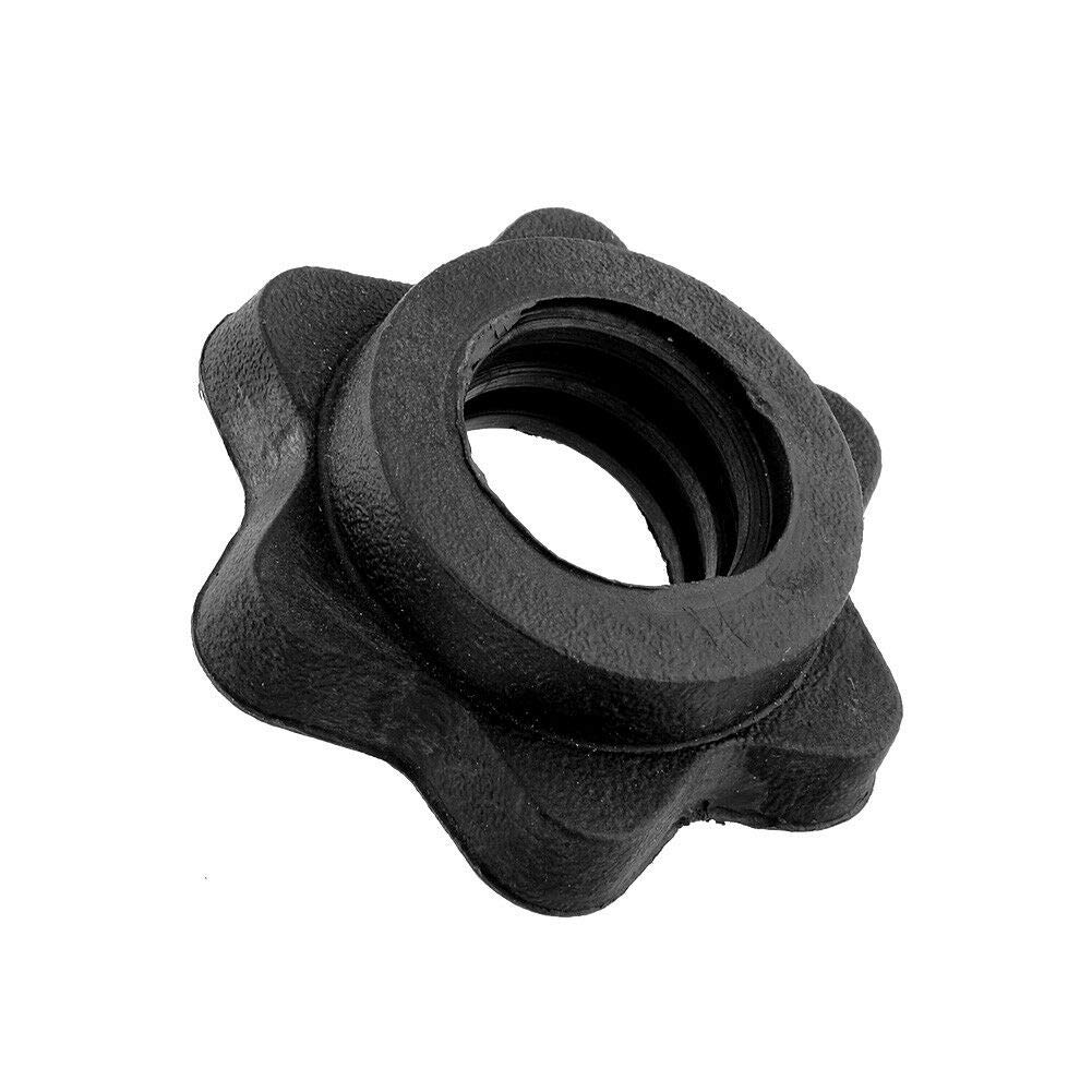 PRAV® Black Pair Vinyl Spinlock Collars for 1" Standard Weight Barbells Bars New