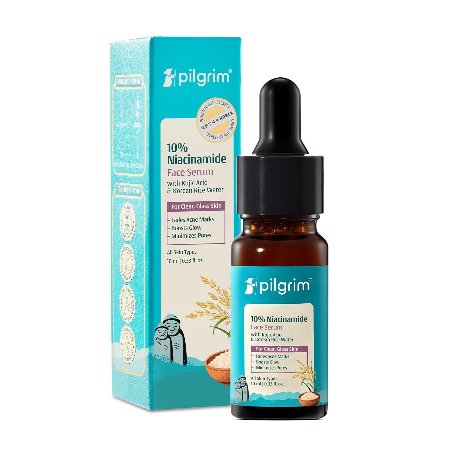 Pilgrim 10% Niacinamide Face Serum For Acne Marks 10ml | Fades Blemishes & Dark Spots | Oil Control | Brightens & Evens Skin Tone | All Skin Types | Women & Men-image-29