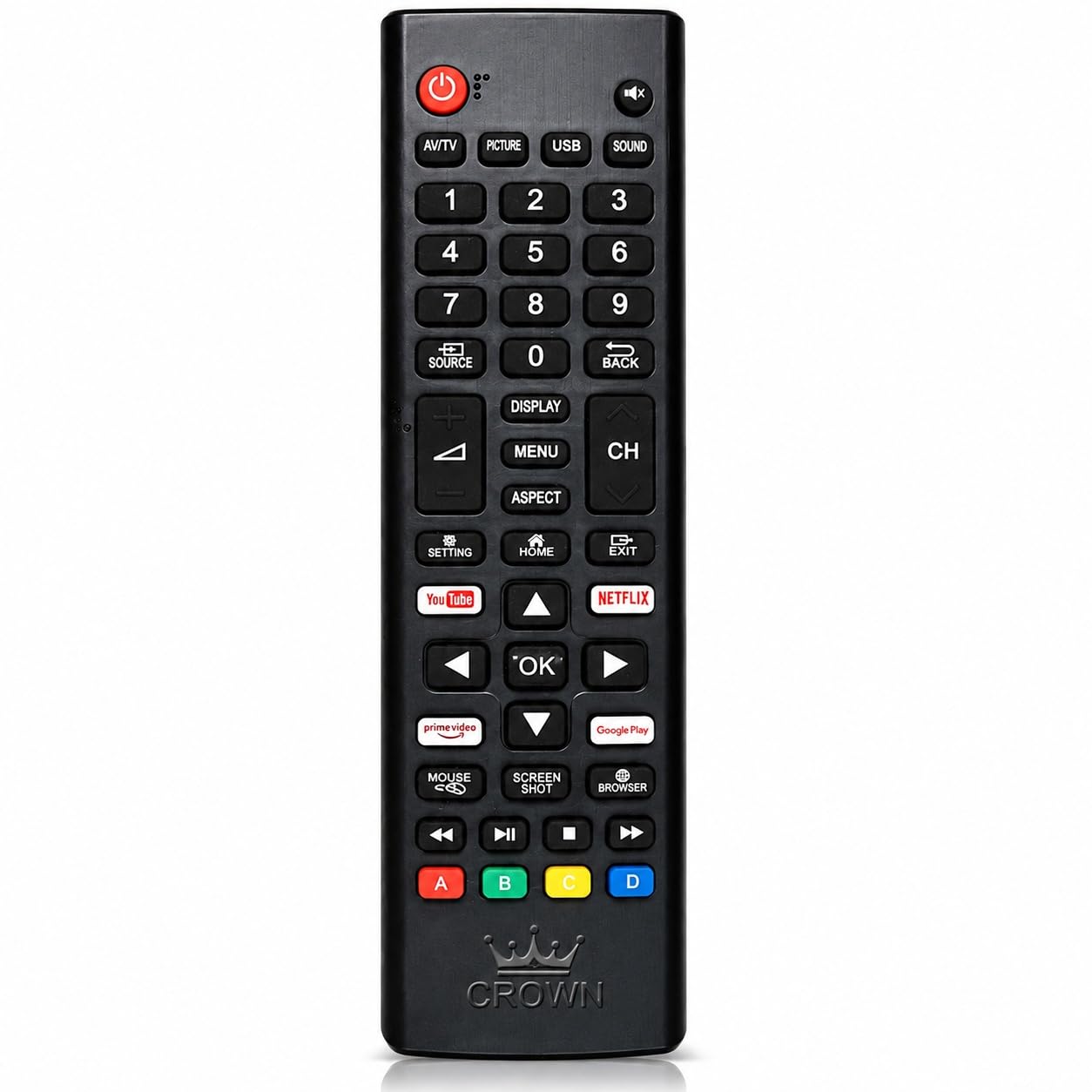 RESORB LED 493 Compatible Remote Control for Crown Smart TV Remote (Please Match Image with Your Old Remote Before Placing Order-image-3