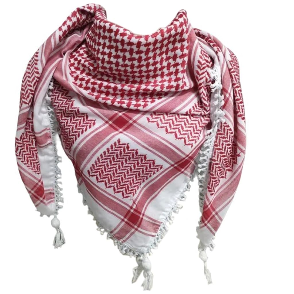 yanwuwa Men's Hijab Headscarf Breathable Neckerchief Scarf Arabic Headscarf Large Shemagh Scarf Muslims Clothing Scarf