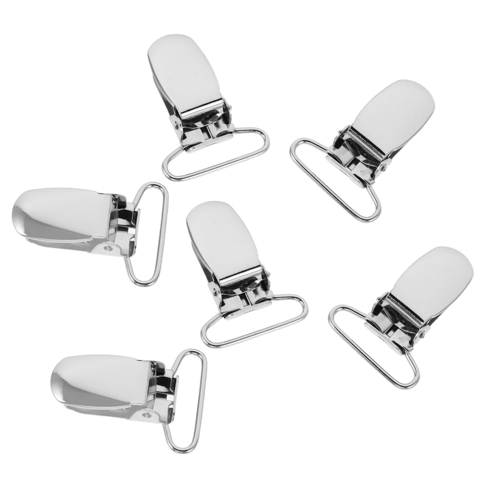 Clips de bretelles en fer argenté x30 robustes pour sac à dos