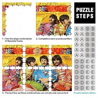 Lot de 300 puzzles The Beatles pour garçons et filles – Jouets amusants célèbres groupes – Jeu de puzzle facile pour l’entraînement du cerveau – Soulage le stress – Cadeau de fête (40 x 28 cm) - Les Beatles, Paul McCartney, John Lennon, RIngo Starr, George Harrison Lot de 300 puzzles The Beatles pour garçons et filles - Jouets amusants célèbres groupes - Jeu de puzzle facile pour l'entraînement du cerveau - Soulage le stress - Cadeau de fête (40 x 28 cm) – Image 4