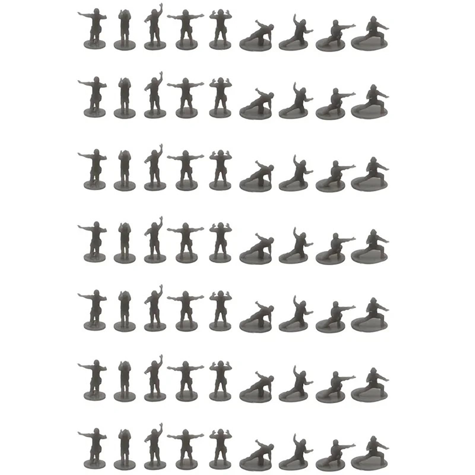 1Set DIY Model 1/700 1/350 Scale Military Soldiers Model 3D Resin Ship Commander Ground Crew Figure Accessories For DIY Scene Assembly Mould(1/700 (63pcs))