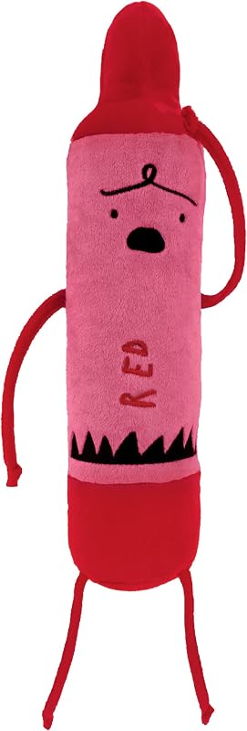 MerryMakers The Day the Crayons Quit Juguete de crayón de felpa suave rojo, 12 pulgadas, de la serie de libros The Day the Crayon's Quit de Drew Daywalt y Oliver Jeffer