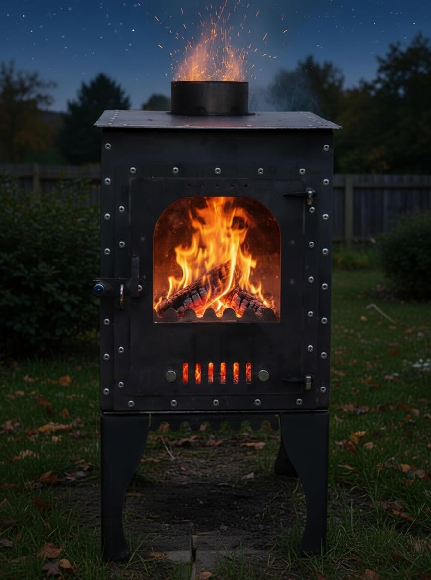 Dorello New 09 Portable Wood Burning Camp Stove – Heavy Duty Outdoor Tent Stove for Camping and Cabin