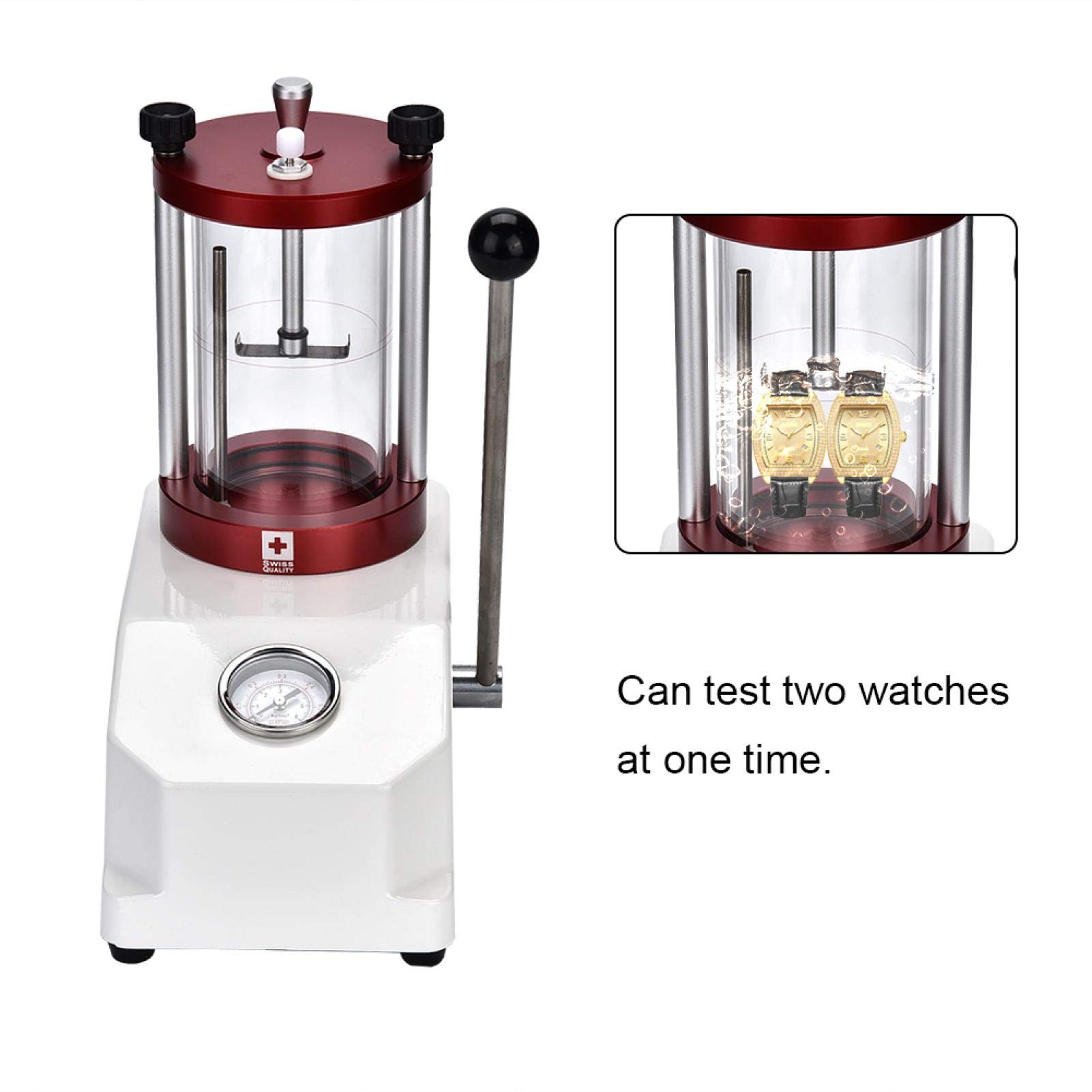 Zegarek wodoodporny tester Zegarek wodoodporny tester Przezroczysty cylinder ułatwiający obserwację Świetny dodatek dla zegarmistrzów i do naprawy zegarków