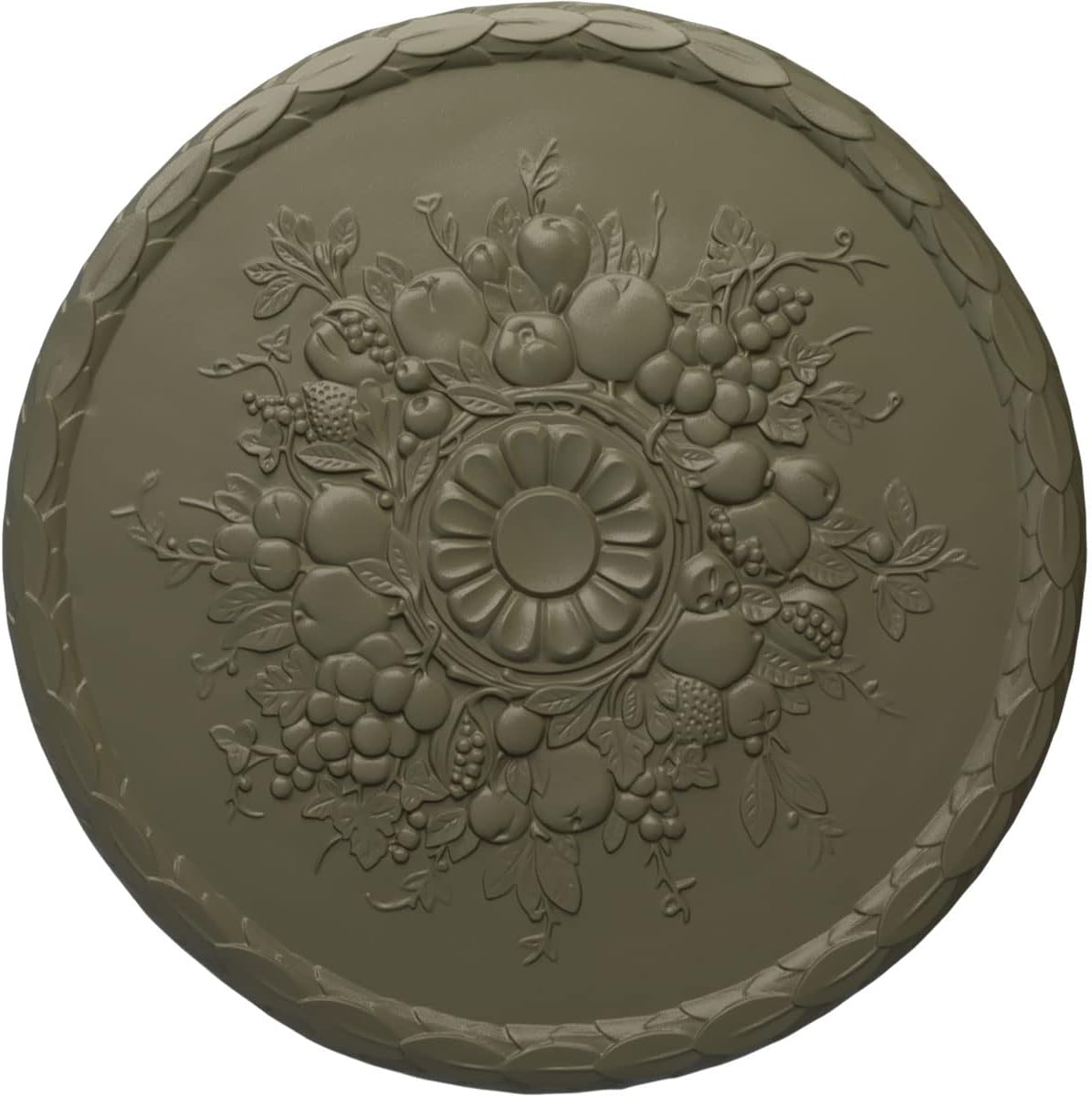 Ekena Millwork CM22ATSSF 22 1/2 OD x 1 1/4 P Anthony Harvest Ceiling Medallion (fits Canopies up to 2 1/8), Hand-Painted, Spartan Stone