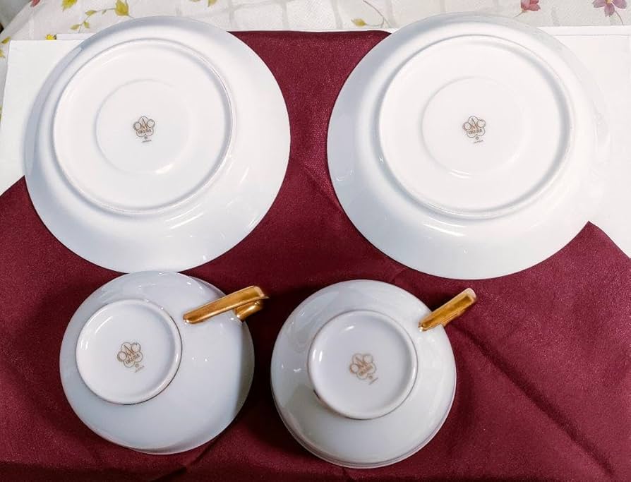 大倉陶園 ゴールドライン　金彩樹木柄 ４点 Amazon | 4767#0307 大倉陶園/ゴールドラインカップソーサー(金彩樹木