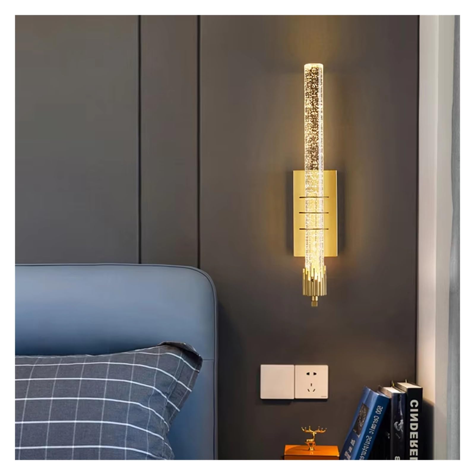 Nowoczesne lampy ścienne z kryształowymi bąbelkami, oświetlenie wewnętrzne do salonu, sypialni, biura, nastrojowa lampa ścienna
