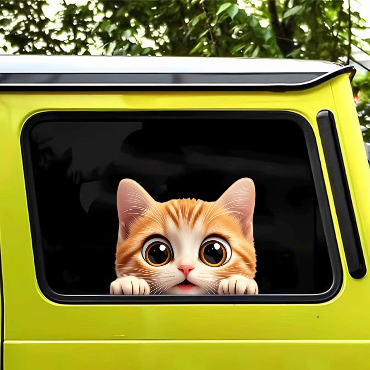 Cat Car Window Decal Funny Weatherproof Automotive Decals Accessories A Style