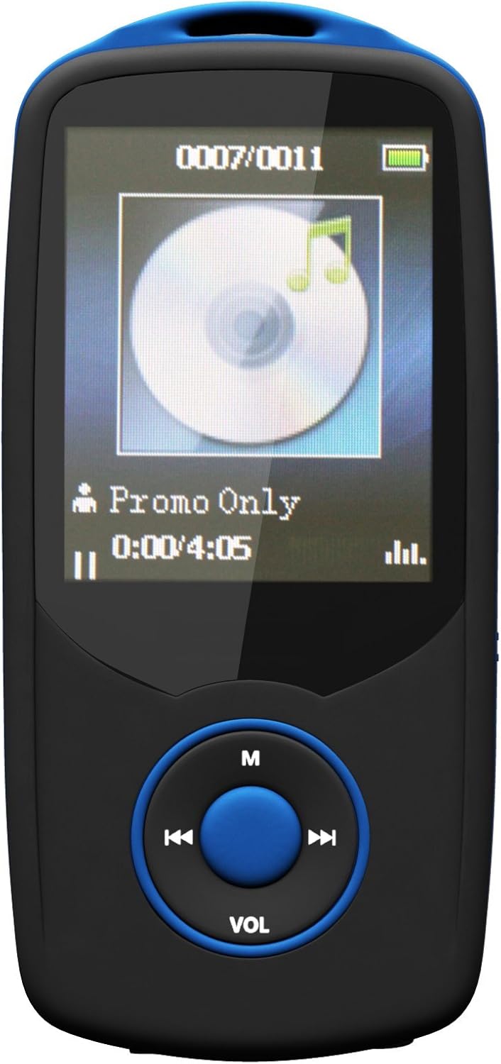 AGPTEK® 50 Hours Playback Bluetooth MP3 Lossless Sound Entry HiFi 8GB