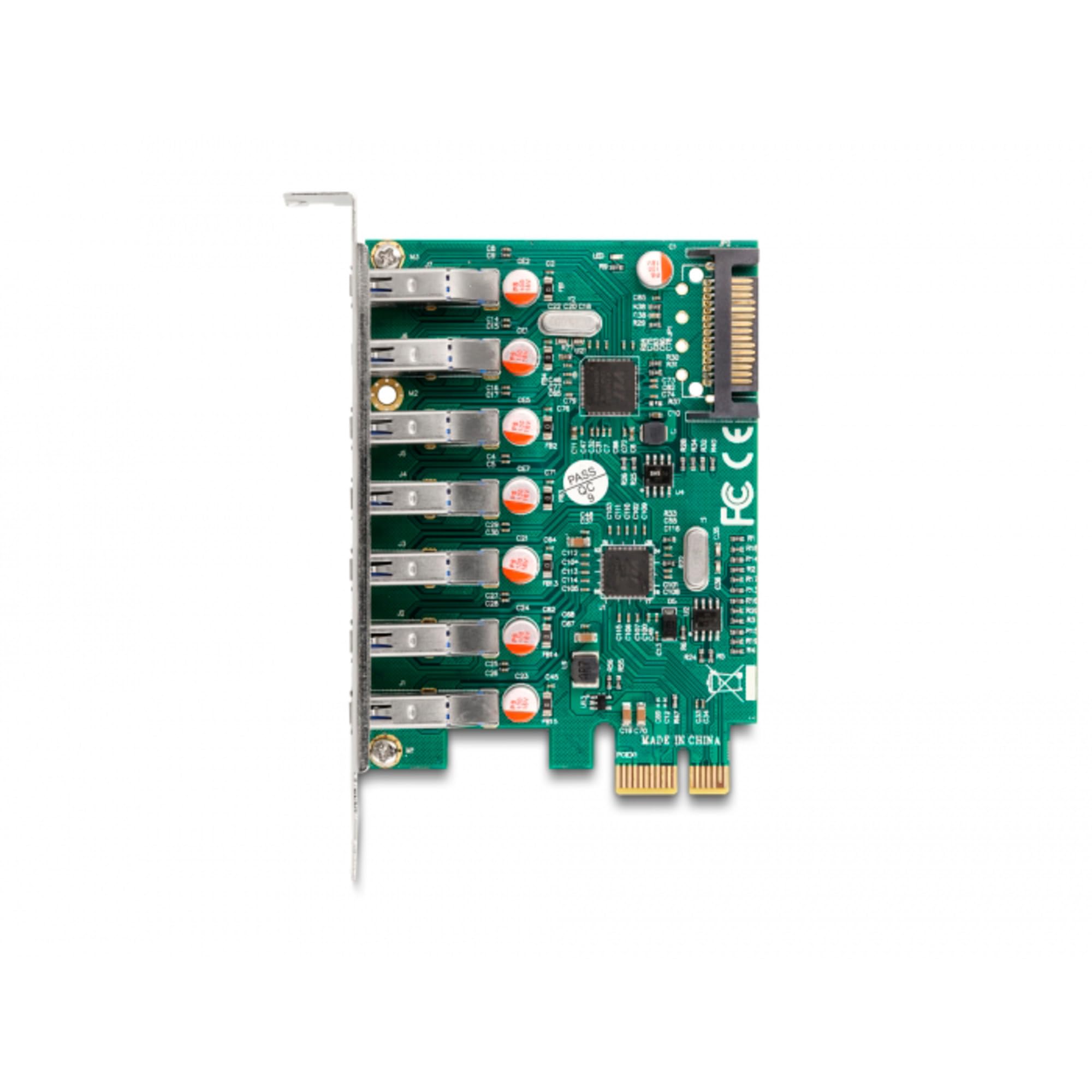 DeLOCK USB-Controller PCI Express x1 Karte zu 7 x extern USB 5 Gbps Typ-A Buchse