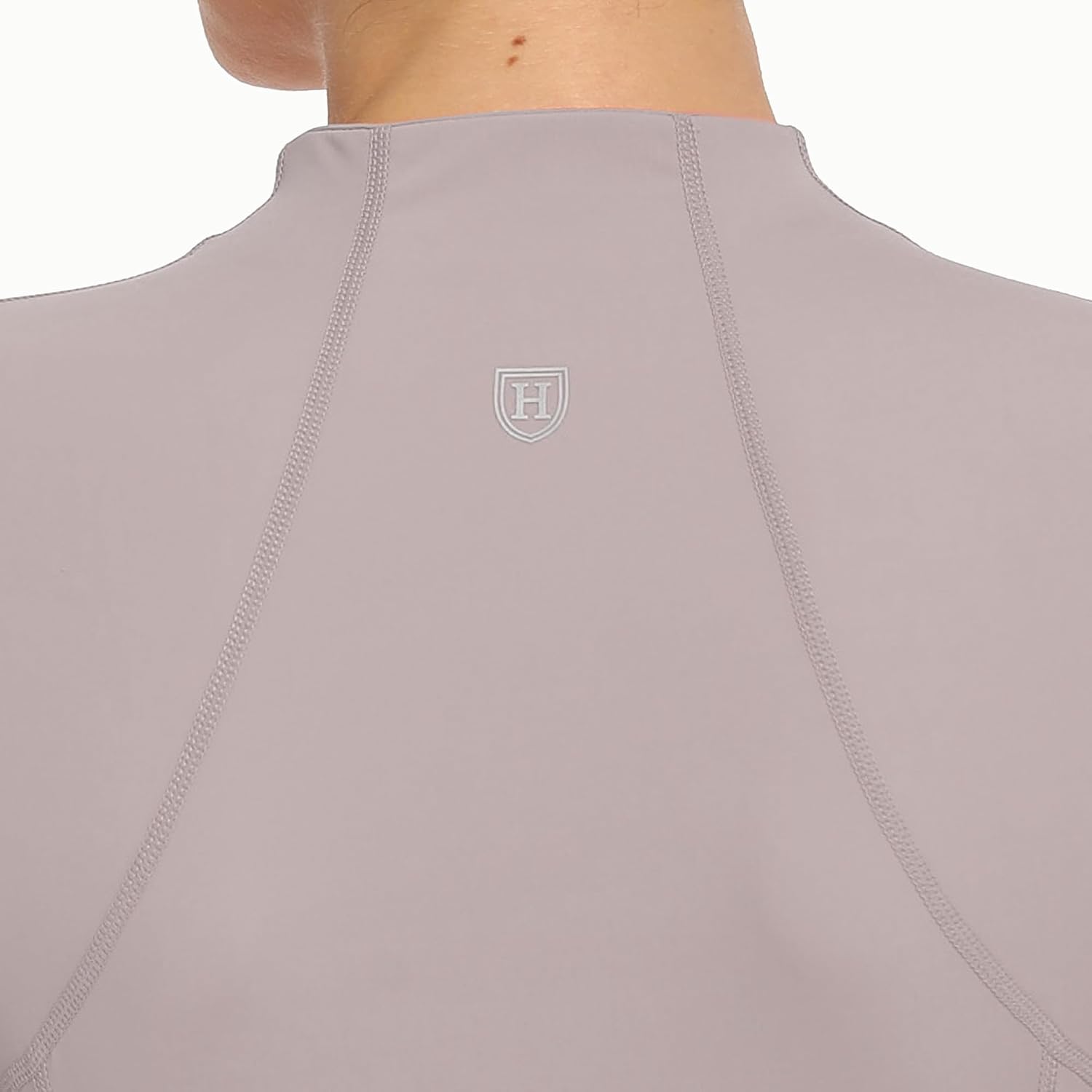 Harrison Howard Equestrian Tops for Women Short Sleeve Quick-Dry UPF 50+ Horse Riding Shirt Breathable Top with Quarter Zip