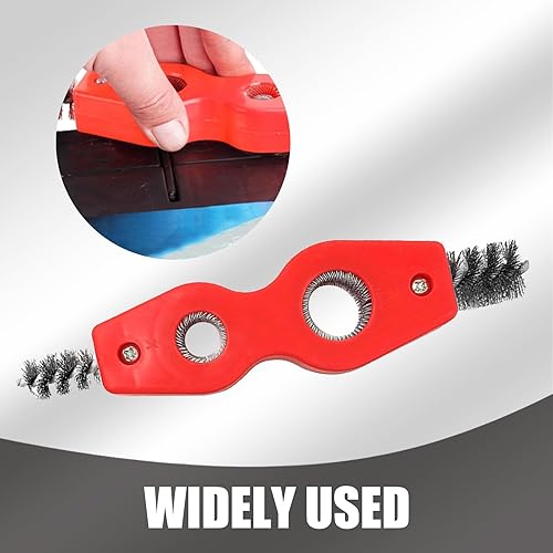 Miniatura 6 de fasebeek 1 cepillo de cabeza de cable de automóvil, cabezal de cepillo de alambre de acero cuatro en uno, herramienta de limpieza de doble agujero,