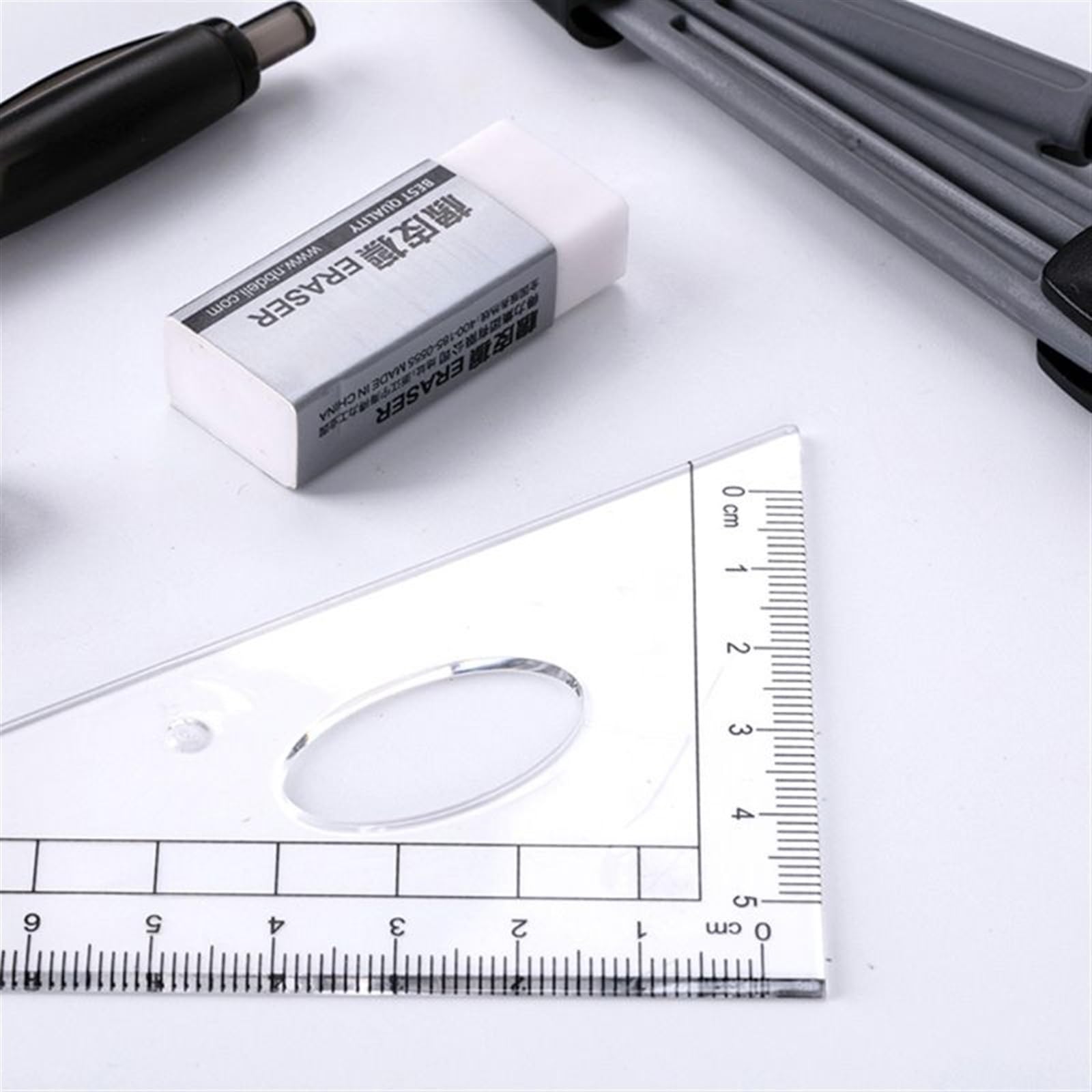 Compasso per geometria, kit di 8 pezzi per matematica e geometria per studenti e disegno tecnico - Compasso per disegno, kit di strumenti di apprendimento matematico di base, strumenti da disegno, se