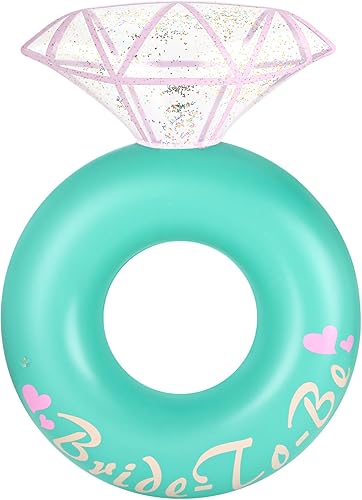 Miniatura 17 de HeySplash Flotadores de Piscina, Flotador de Piscina de Anillo de Diamante Inflable, Flotador Grande de Anillo de Compromiso para Despedida de