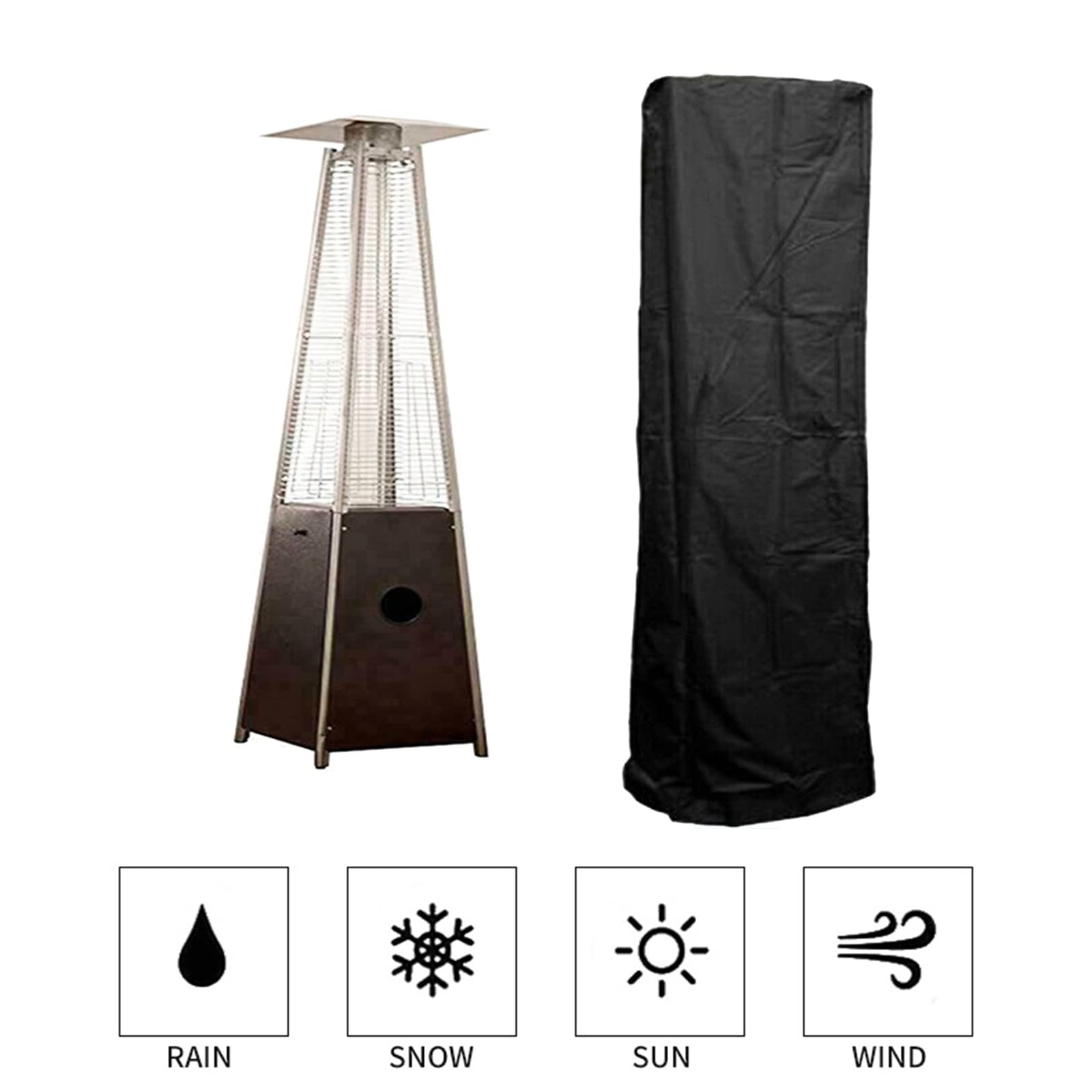 Copertura Impermeabile Per Riscaldatore Da Esterno 81.5x225cm - Nero, Anti Polvere - Foto 14