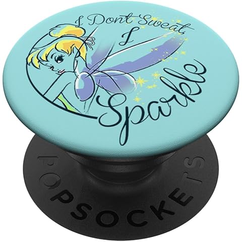 Disney Peter Pan Tinkerbell I Don't Sweat I Sparkle PopSockets Adhesive PopGrip