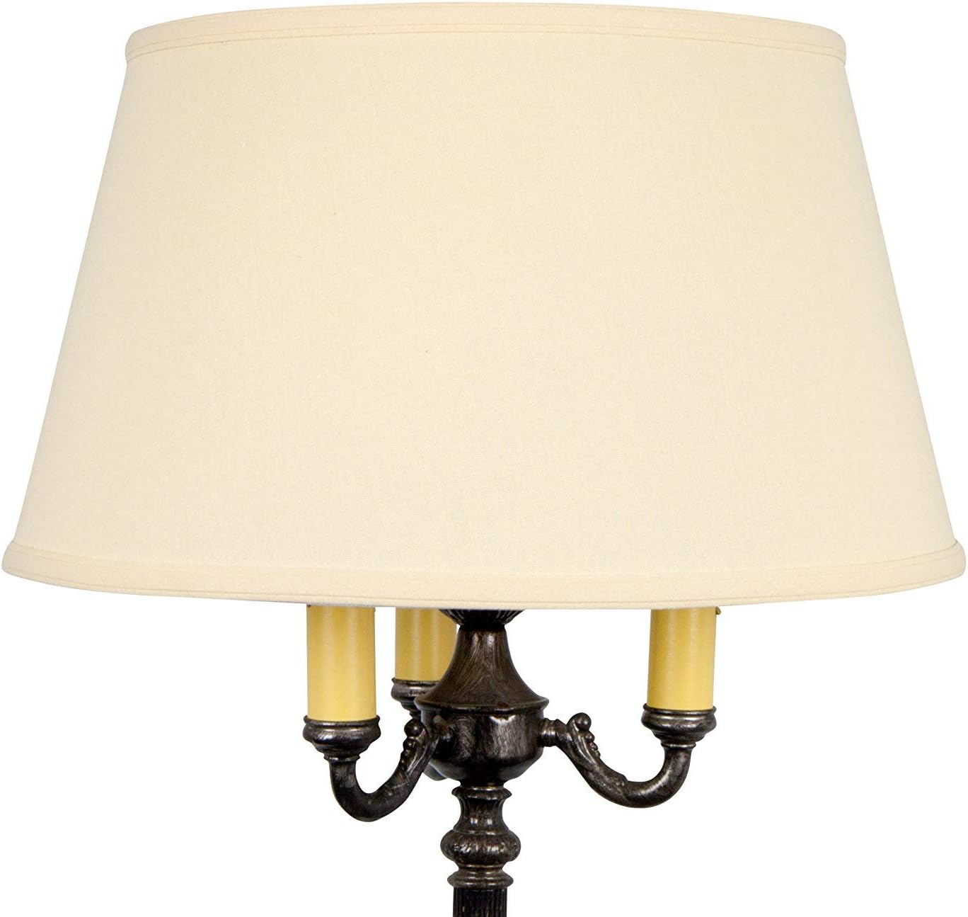Upgradelights Beige Linen 19 Inch Barrel Drum Floor Lampshade Replacement