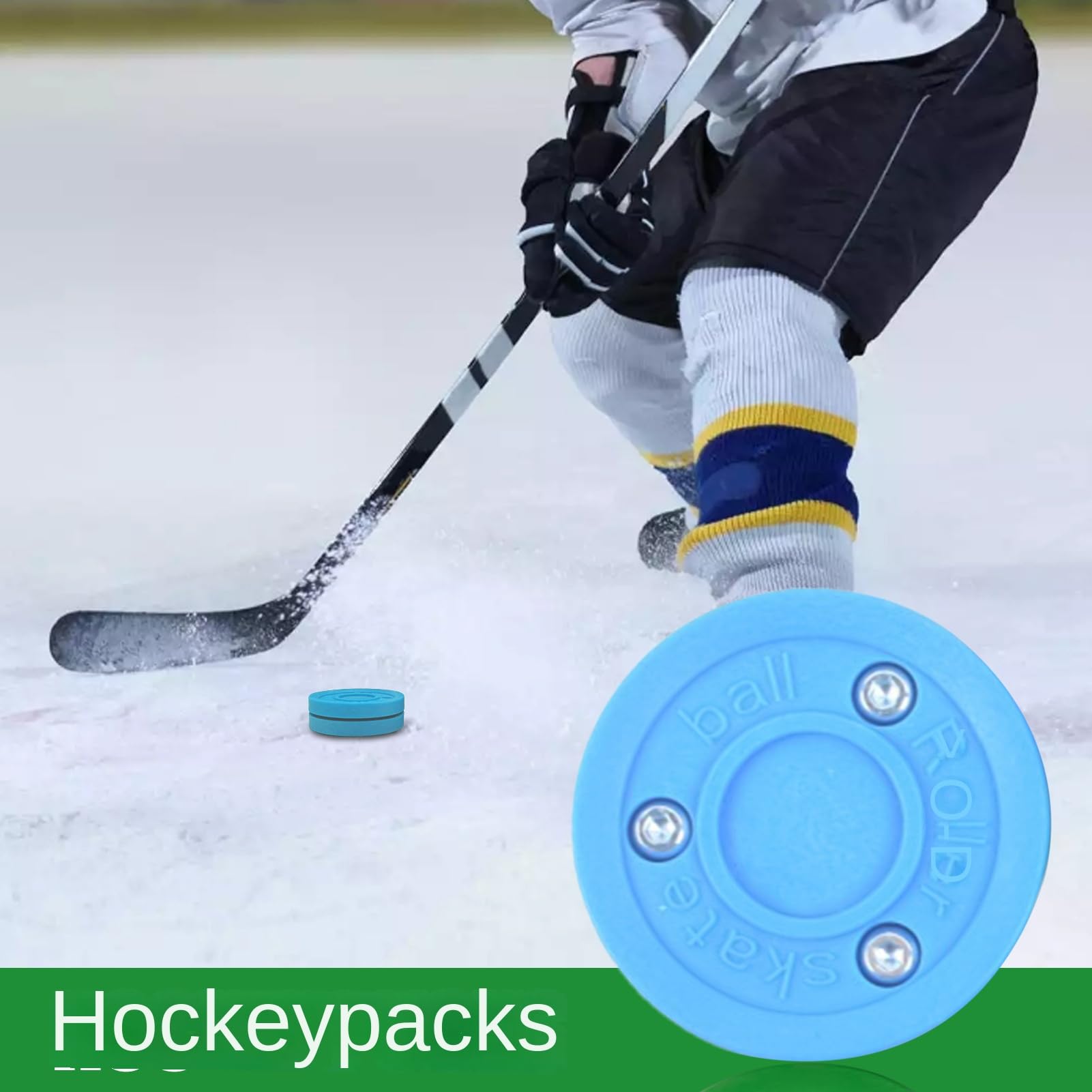 Palet Hockey Sur Glace Officiel - Caoutchouc Vulcanisé 3" Diamètre - Entraînement Et Match