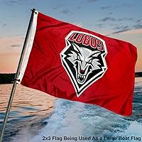 Vista 4 de College Flags & Banners Co. Bandera de New Mexico Lobos 2x3