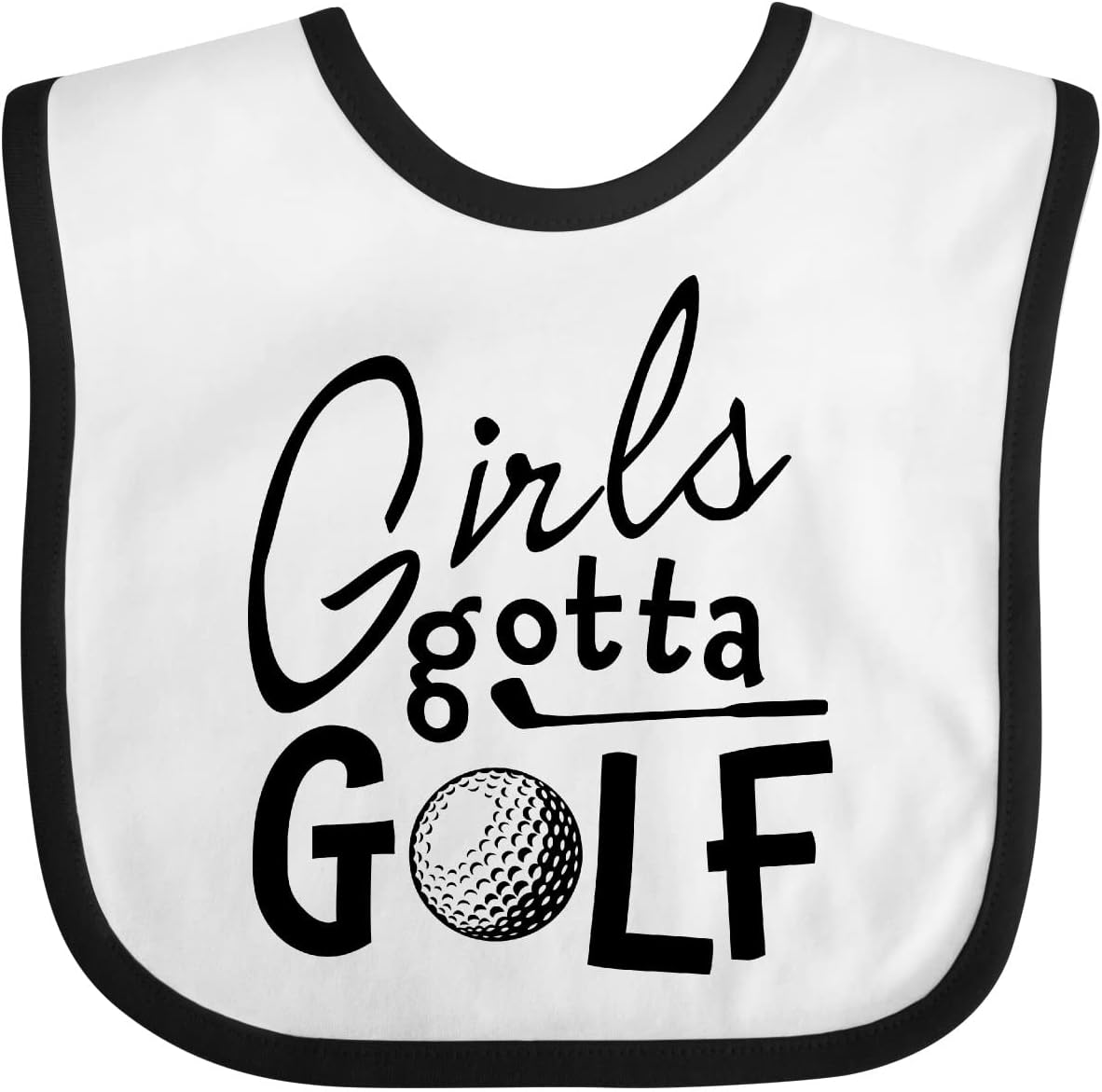 inktastic Girls Gotta Golf Baby Bib