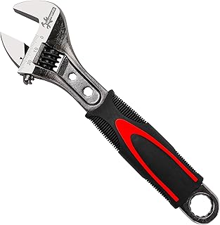 Navegando 8-Inch Cle &agrave; Molette, Compact 200mm Cl&eacute; &agrave; Molette, Non-Slip Cle Plate Grip for Plumbing, Automotive, DIY | High-Carbon Steel Cle a Pipe Tool