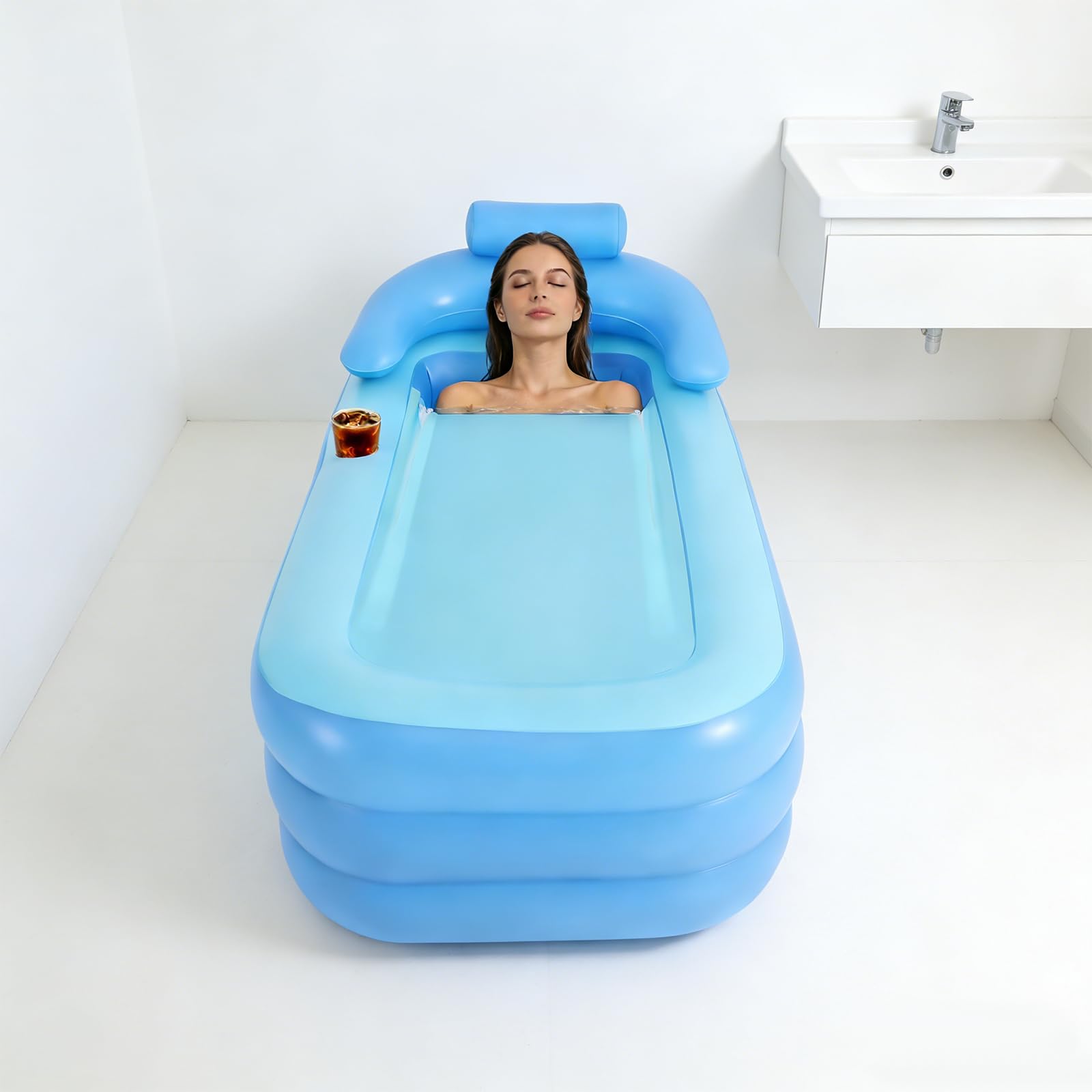 Baignoire gonflable pour adulte - 160 x 84 x 64 cm - Baignoire
