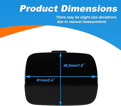 Miniatura 6 de Tapa de gancho de remolque de parachoques trasero para BMW Serie 3 E92 E93 328i 335i 2007-2010 51127161497 (negro, lado derecho del pasajero)